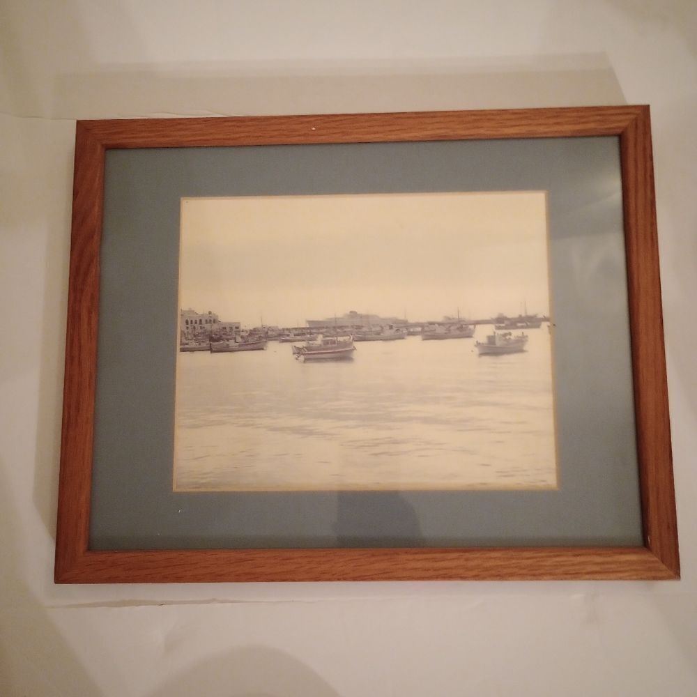 🖼️Vintage Mykanos Greece Ships In a Harbour Print